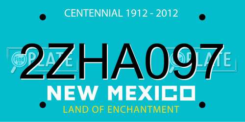 2ZHA097 New Mexico License Plate