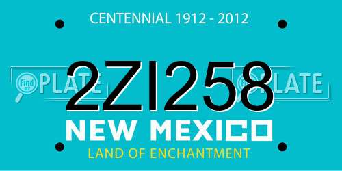 2ZI258 New Mexico License Plate