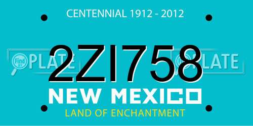 2ZI758 New Mexico License Plate