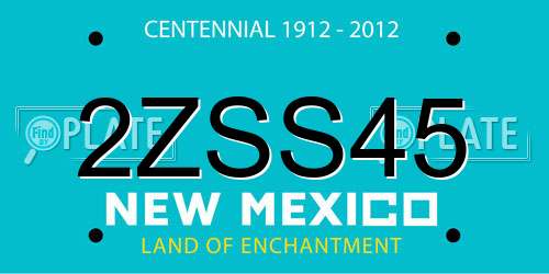 2ZSS45 New Mexico License Plate