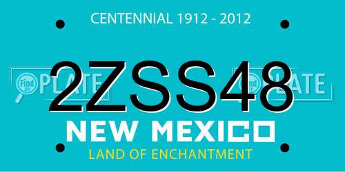 2ZSS48 New Mexico License Plate