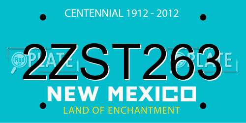 2ZST263 New Mexico License Plate