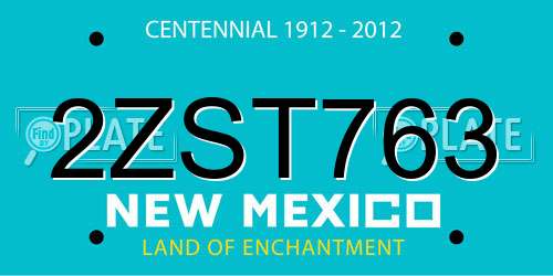 2ZST763 New Mexico License Plate