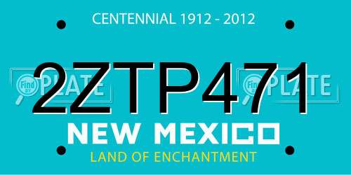 2ZTP471 New Mexico License Plate