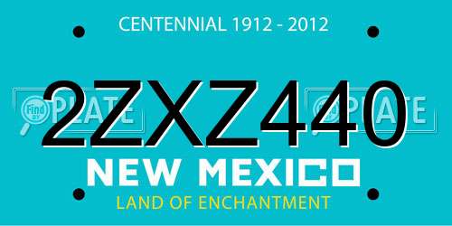 2ZXZ440 New Mexico License Plate
