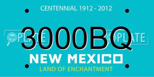 3000BQ New Mexico License Plate