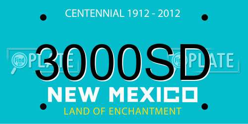 3000SD New Mexico License Plate