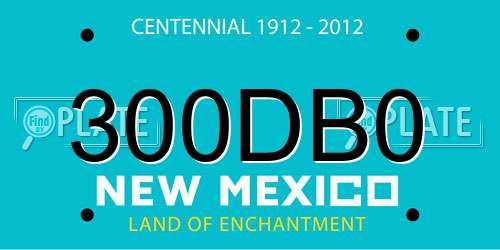 300DB0 New Mexico License Plate