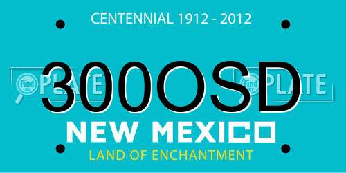 300OSD New Mexico License Plate