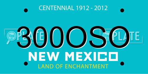 300OSO New Mexico License Plate