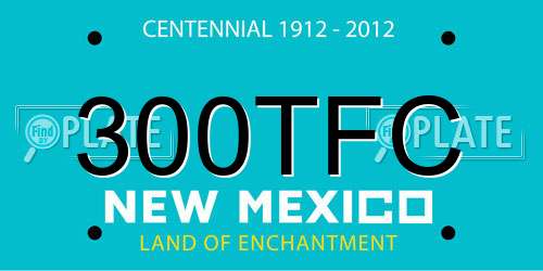 300TFC New Mexico License Plate