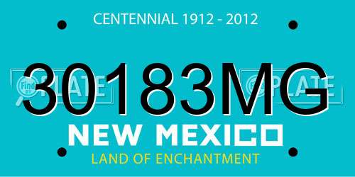 30183MG New Mexico License Plate