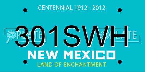 301SWH New Mexico License Plate