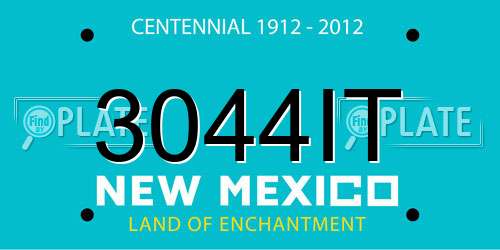 3044IT New Mexico License Plate