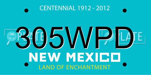 305WPD New Mexico License Plate