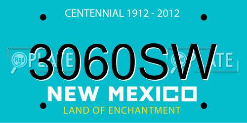 3060SW New Mexico License Plate