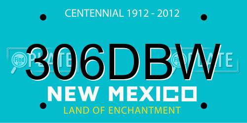 306DBW New Mexico License Plate