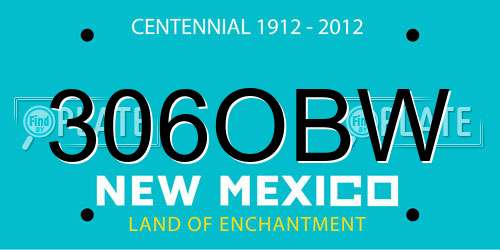 306OBW New Mexico License Plate