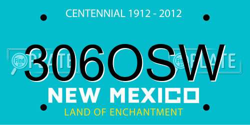 306OSW New Mexico License Plate