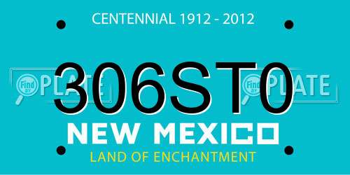 306ST0 New Mexico License Plate