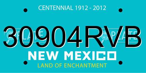 30904RVB New Mexico License Plate