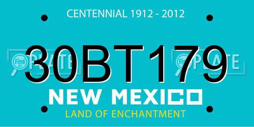 30BT179 New Mexico License Plate