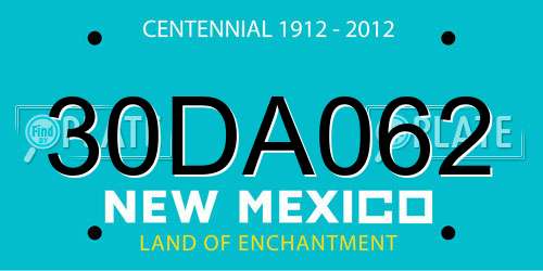 30DA062 New Mexico License Plate