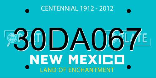 30DA067 New Mexico License Plate