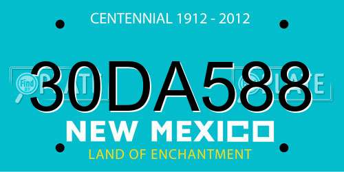 30DA588 New Mexico License Plate