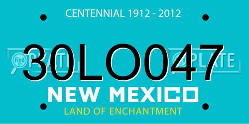 30LO047 New Mexico License Plate