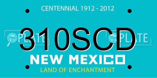 310SCD New Mexico License Plate