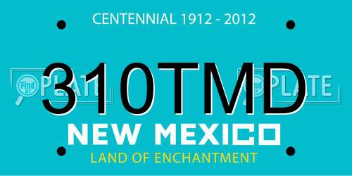 310TMD New Mexico License Plate