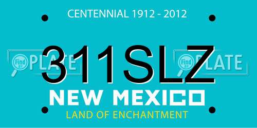311SLZ New Mexico License Plate