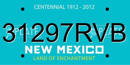 31297RVB New Mexico License Plate