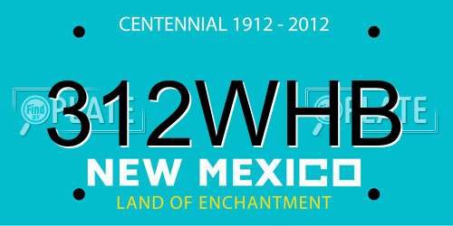 312WHB New Mexico License Plate