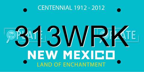 313WRK New Mexico License Plate