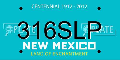 316SLP New Mexico License Plate