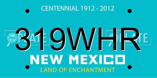 319WHR New Mexico License Plate