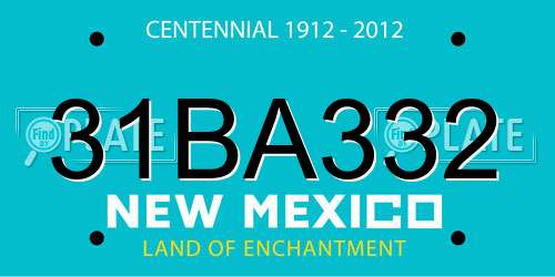 31BA332 New Mexico License Plate