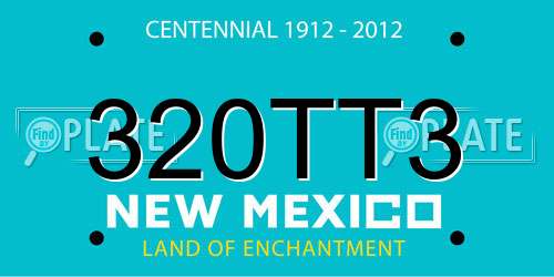 320TT3 New Mexico License Plate