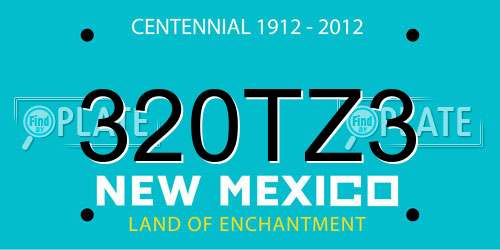 320TZ3 New Mexico License Plate