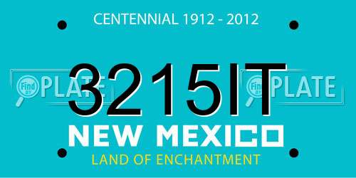 3215IT New Mexico License Plate