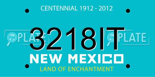 3218IT New Mexico License Plate
