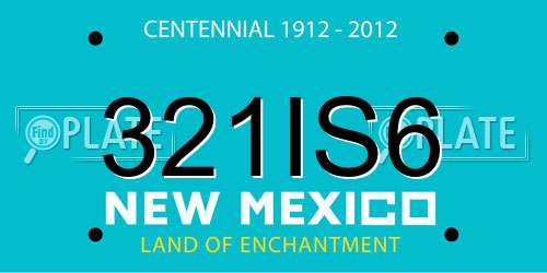 321IS6 New Mexico License Plate