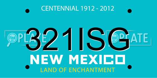 321ISG New Mexico License Plate