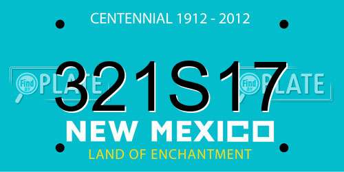 321S17 New Mexico License Plate
