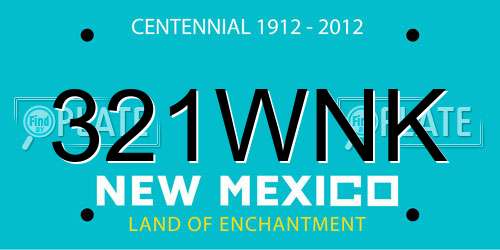 321WNK New Mexico License Plate