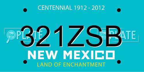 321ZSB New Mexico License Plate
