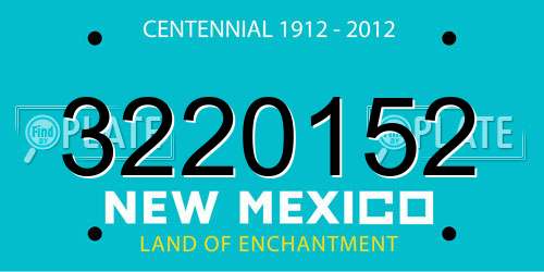 3220152 New Mexico License Plate