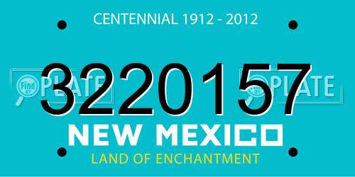 3220157 New Mexico License Plate